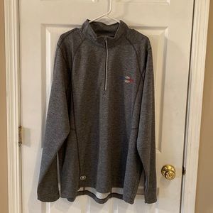 NWOT Mens heather grey 2XL pullover w embroidered MOLSON Coors logo on front